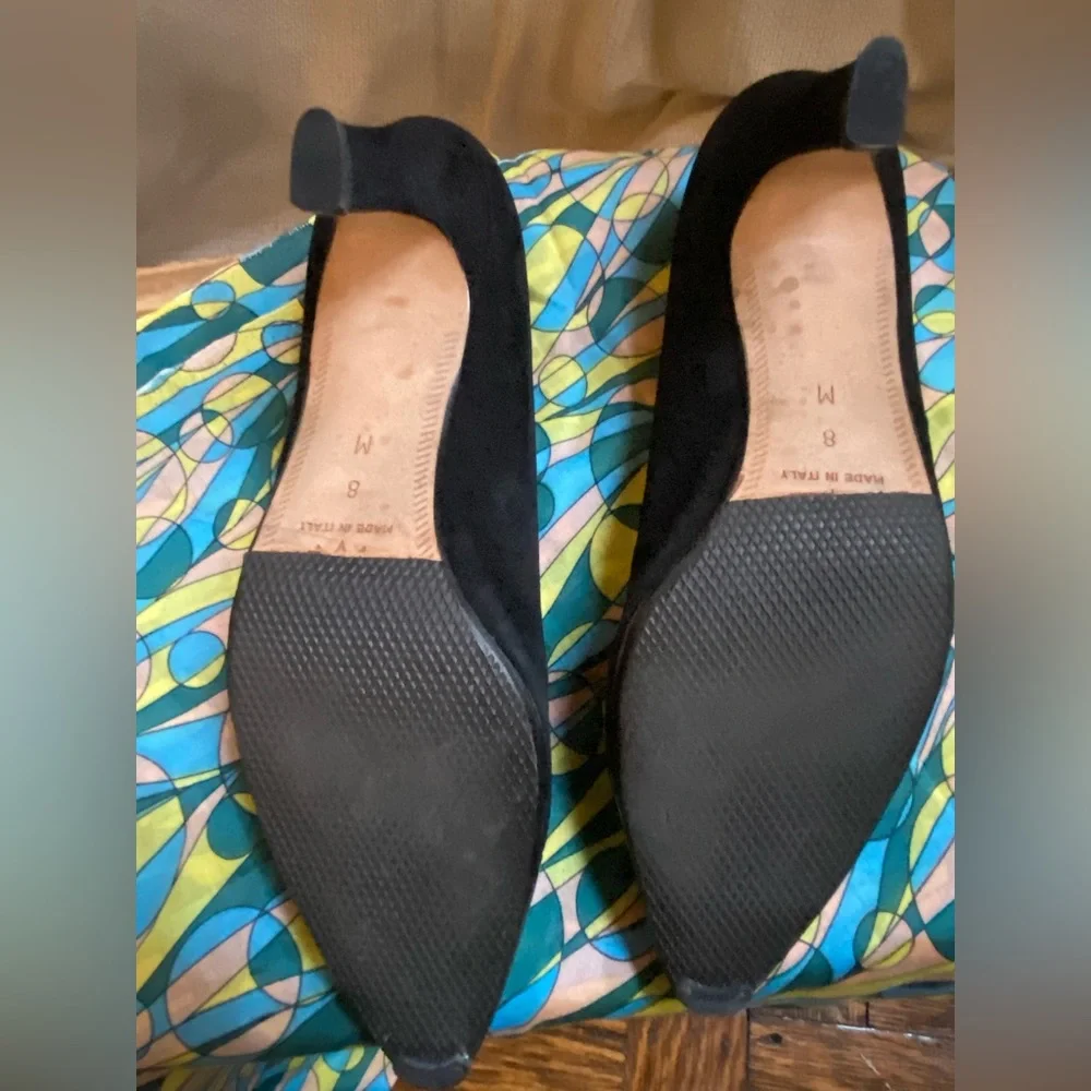 Beautiful Vintage Suede and Patent Leather Heels - Size 8, 3 inch heel - Picture 9 of 13